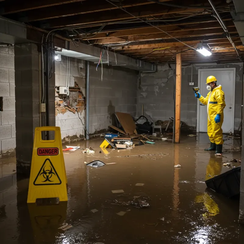 Flooded Basement Electrical Hazard in Condon, OR Property